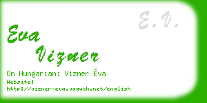 eva vizner business card